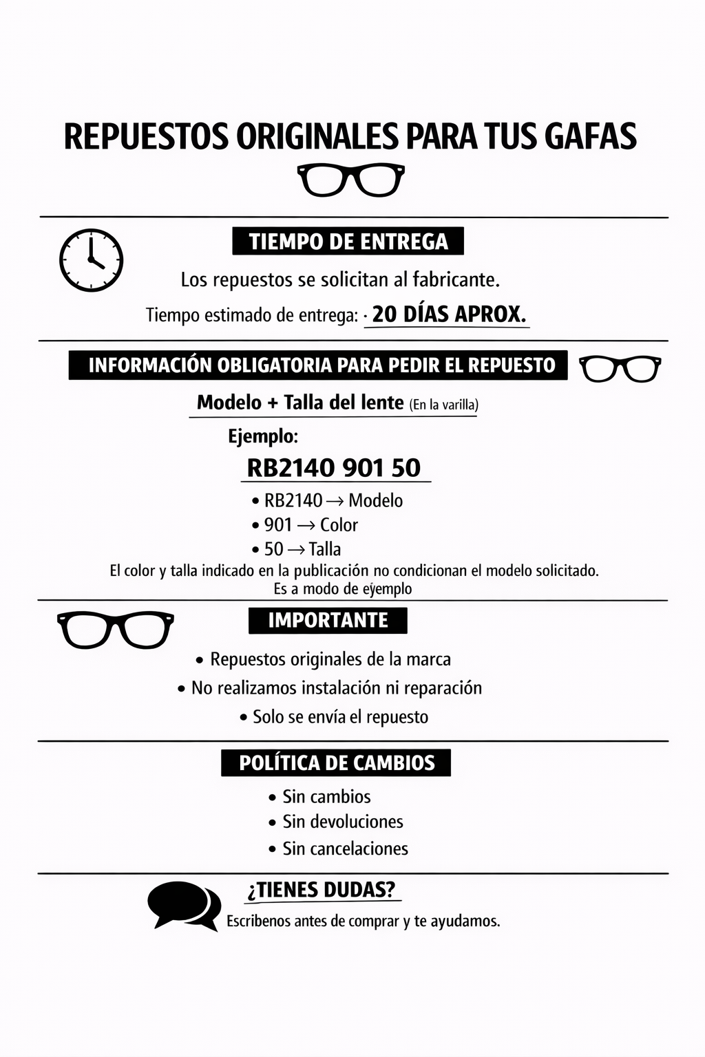 Ray-Ban Repuesto Ray-Ban – Gafas de Sol