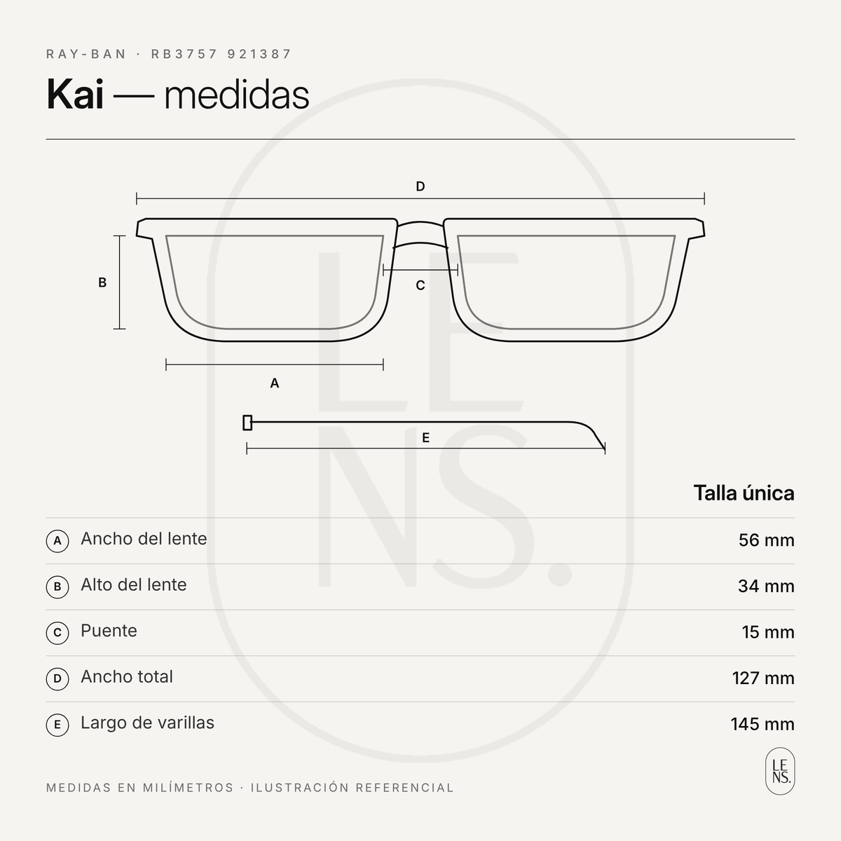 Ray-Ban Kai RB3757 – Gafas de Sol · Dorado / Gris Oscuro